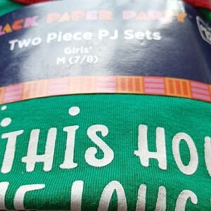 Girls' Green Two Piece PJ Set